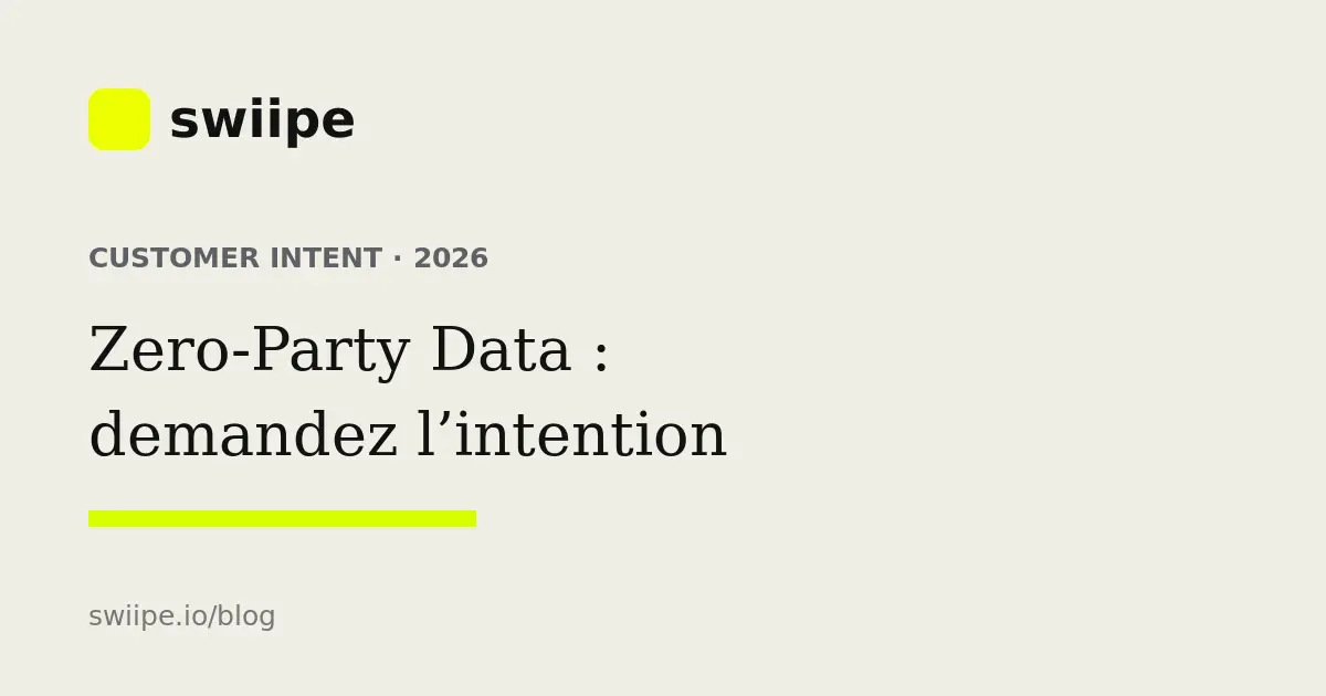Zero-Party Data comparant comportement observé et intention explicitement déclarée dans un quiz